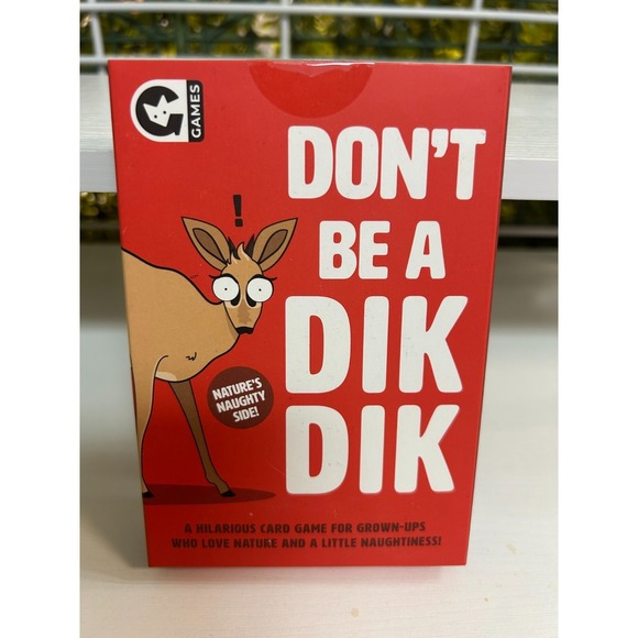 Ginger Fox Other - Don't Be A Dik Dik NOVELT Y Card Game NIB For Ages 16+